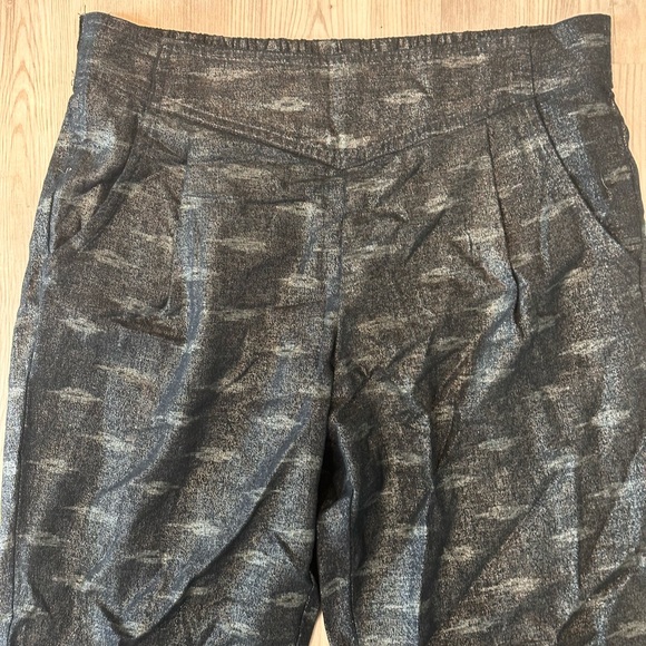 Free People Linen Metallic Elastic Waist Pants - Picture 2 of 9